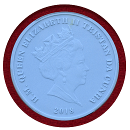 トリスタンダクーニャ 2018年 5ポンド WEDGWOOD 陶貨 スリグレ PCGS MS69