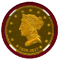 アメリカ 2017年 金メダル2枚セット スミソニアン協会 NGC PF70UC