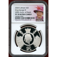 【SOLD】イギリス 2020年 ￡5 銀貨 ジョージ3世没後200年記念 NGC PF70UC