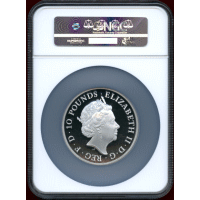 イギリス 2018年 10ポンド(5oz) 銀貨 王室四世代 NGC PF69UC ER