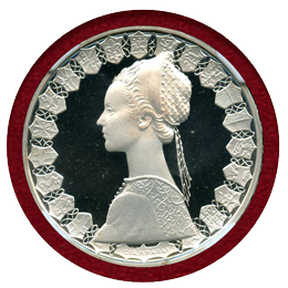 【SOLD】イタリア 1986R 500リレ プルーフ銀貨 NGC PF69UC