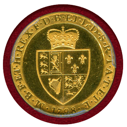 イギリス 1798年 ギニー 銅貨 試作貨 ギルト ジョージ3世 PCGS PR64DCAM
