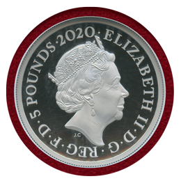 イギリス 2020年 5ポンド(2oz) 銀貨 スリーグレイセス PF69UC FDI
