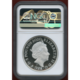 イギリス 2020年 5ポンド(2oz) 銀貨 スリーグレイセス PF69UC FDI
