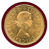 イギリス 1958年 ソブリン 金貨 エリザベス2世 PCGS MS65