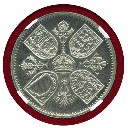 【SOLD】イギリス 1960年 クラウン 白銅貨 エリザベス2世 VIPプルーフ NGC PF66