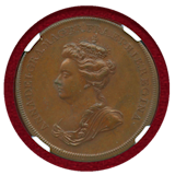 【SOLD】イギリス (1702) 銅メダル アン女王 ムーズ川の戦い NGC MS63BN