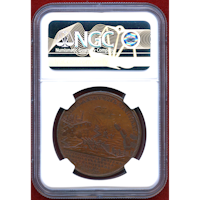 【SOLD】イギリス (1702) 銅メダル アン女王 ムーズ川の戦い NGC MS63BN