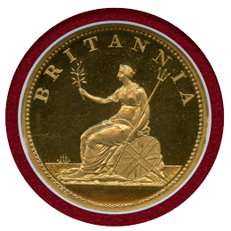 イギリス 1806年 1/2ペニー ギルト銅貨 ジョージ3世 NGC PF66 CAMEO