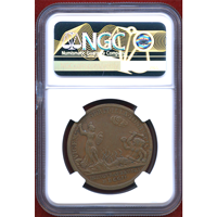 イギリス 1702年 アン女王 戴冠記念 銅メダル NGC AU58BN