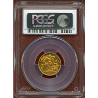 イギリス 1937年 1/2ソブリン 金貨 ジョージ6世 PCGS PR63+