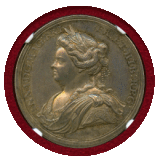【SOLD】イギリス 1713年 銀メダル アン女王 ユトレヒト条約締結記念 NGC MS61