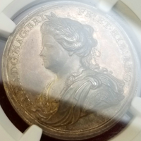 【SOLD】イギリス 1713年 銀メダル アン女王 ユトレヒト条約締結記念 NGC MS61