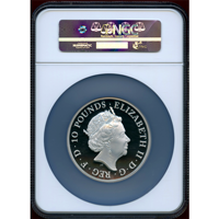イギリス 2018年 10ポンド(5oz) 銀貨 王室四世代 NGC PF69UC ER