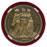 【SOLD】イギリス (1879) ファンタジー クラウン 銀貨 スリーグレイセス NGC PF64