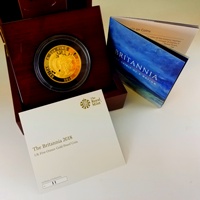 イギリス 2018年 ￡500(5オンス) 金貨 ブリタニア