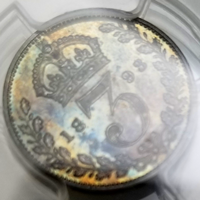 イギリス 1893年 3ペンス 銀貨 ヴィクトリア オールドヘッド PCGS PR65