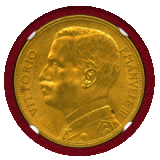 イタリア 1912R 100リレ 金貨 豊穣の女神 NGC MS62
