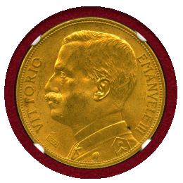 イタリア 1912R 100リレ 金貨 豊穣の女神 NGC MS62