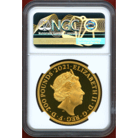 イギリス 2021年 200ポンド 金貨 エリザベス2世生誕95周年記念 NGC PF70UC ER