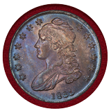 アメリカ 1835年 50セント 銀貨 キャップドバスト PCGS MS64