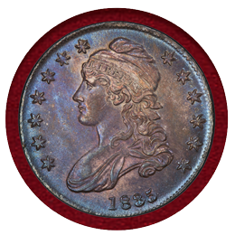 アメリカ 1835年 50セント 銀貨 キャップドバスト PCGS MS64