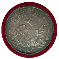 アメリカ 1835年 50セント 銀貨 キャップドバスト PCGS MS64