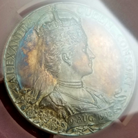 【SOLD】イギリス 1902年 銀メダル エドワード7世戴冠記念 PCGS SP63Matte