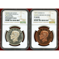 カナダ (1937) $1 2枚セット ファンタジー エドワード8世 PF67UC-68RD