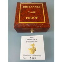 イギリス 1992年 10ポンド 金貨 ブリタニア プルーフ
