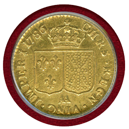 フランス 1786AA ルイドール 金貨 ルイ16世 PCGS Genuine