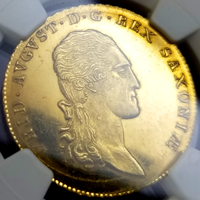 ドイツ ザクセン 1817年 10ターラー 金貨 フリードリヒ・アウグスト1世 NGC MS63PL
