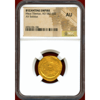 ビザンチン帝国 582-602 ソリダス 金貨 マウリキウス・ティベリウス NGC AU