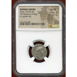 【SOLD】帝政ローマ AD54-68 デナリウス 銀貨 ネロ NGC Ch VF 4/5 5/5