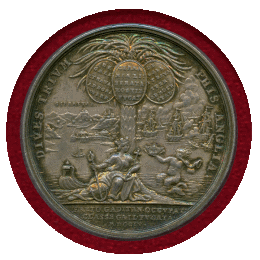 【SOLD】イギリス 1704年 銀メダル アン女王 勝利記念 PCGS SP58