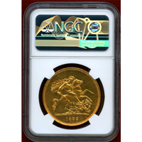イギリス 1893年 5ポンド 金貨 ヴィクトリア オールドヘッド NGC UNC DETAILS