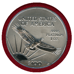 アメリカ 1998年 $100 プラチナ貨 自由の女神 PCGS MS69