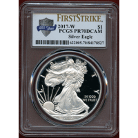 アメリカ 2017W $1 銀貨 シルバーイーグル PCGS PR70DCAM FS