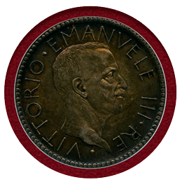 イタリア 1927R(VI) 20リレ 銀貨 エマヌエレ3世 NGC AU58