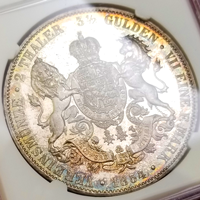 ドイツ ハノーファー 1854B 2ターラー 銀貨 ゲオルク5世 NGC MS66