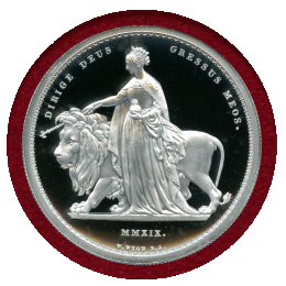 イギリス 2019年 5ポンド(2oz) 銀貨 ウナとライオン NGC PF69UC