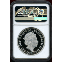 イギリス 2019年 5ポンド(2oz) 銀貨 ウナとライオン NGC PF69UC