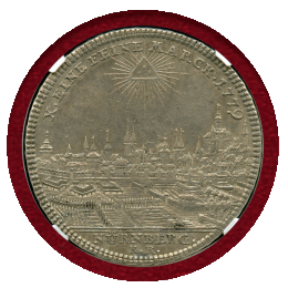 【SOLD】ドイツ ニュルンベルク 1779KR ターラー 銀貨 都市景観 NGC AU50