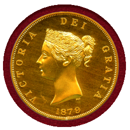 【SOLD】イギリス (1879) ファンタジー 銅貨3枚 ギルト PR67RDC～68CAM