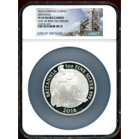 イギリス 2016年 10ポンド(5oz) 銀貨 ブリタニア NGC PF69UC