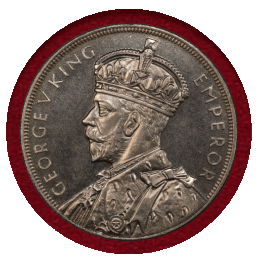 ニュージーランド 1935年 クラウン 銀貨 ワイタンギ条約 PCGS PR65