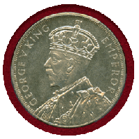 ニュージーランド 1935年 クラウン 銀貨 ワイタンギ条約 PCGS PR65