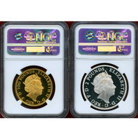 イギリス 2017 £100/£2 クイーンズビースト PF68UC/PF65UC