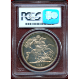 イギリス 1887年 クラウン 銀貨 ヴィクトリア ジュビリーヘッド PCGS PR64