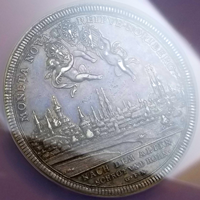 【SOLD】ドイツ ニュルンベルク (1701-05) 2ターラー 銀貨 レオポルト1世 AU55